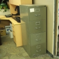 Grey Office Specialty 4 Drawer Vertical Legal File Cabinet